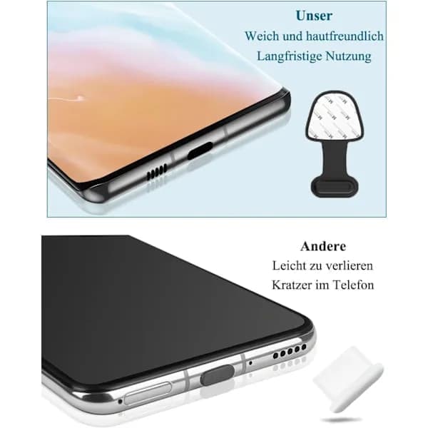 4-pack USB C skyddskåpa laddningsuttag mobiltelefon skydd dammskydd USB C skyddsplugg A