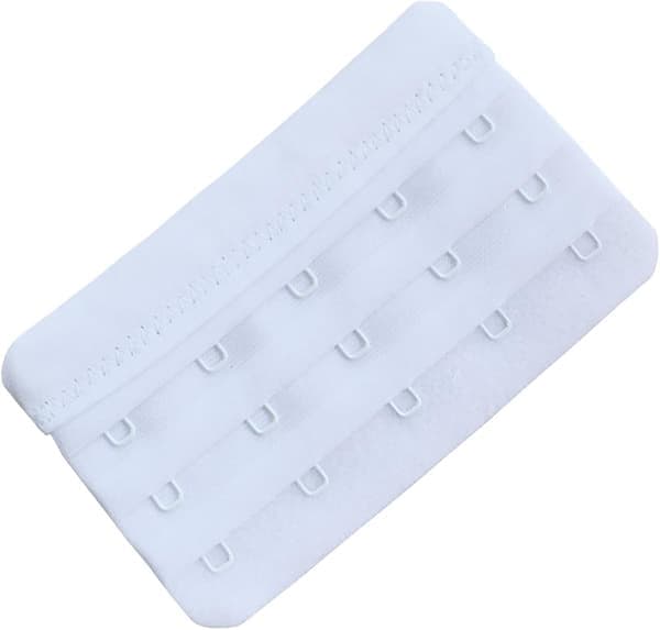 Vitt set med 3 mjuka bekväma bh-förlängare 5 hakar, 5,9 cm x 9,4 cm