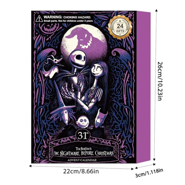 24 Nya Halloween Nedräkning Kalender Spöke Spöke Vibe Gotisk Blind Box Gåvor Style 9