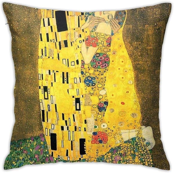 Kyssen Gustav Klimt Kuddfodral Dekorativt Kuddfodral för Soffa Sovrum 45CM*45CM AA-2193 45x45cm