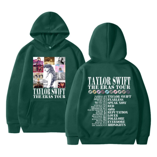 2023 julegave Taylor Swift Fans hættetrøje efterår og vinter Sweatshirt til mænd og kvinder julejakke green L