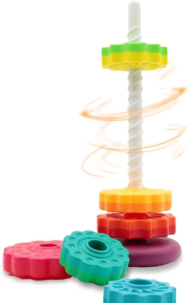 Spin Stack Toy Premium Stabellegetøj til Børn, Spindende Stabling til Babyer og Småbørn Pædagogisk Læring til Småbørn Autisme Sensorisk