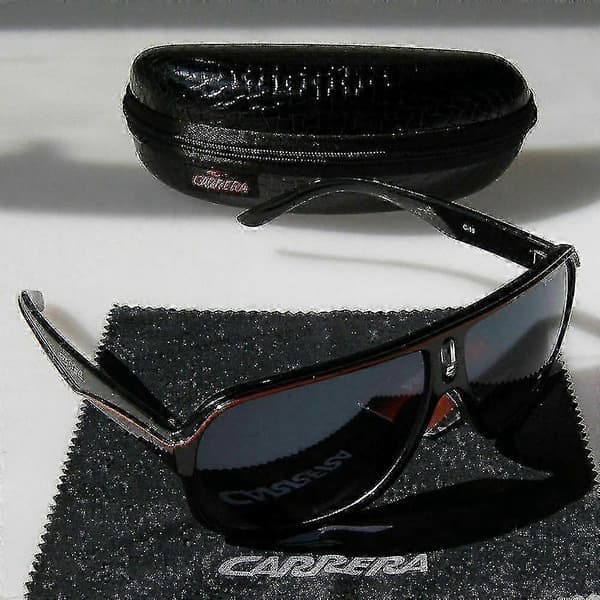 Solglasögon för män Mode Carrera Ruthenium Pilot Gradient Linser Glasögon + Box Röd Svart Red Black