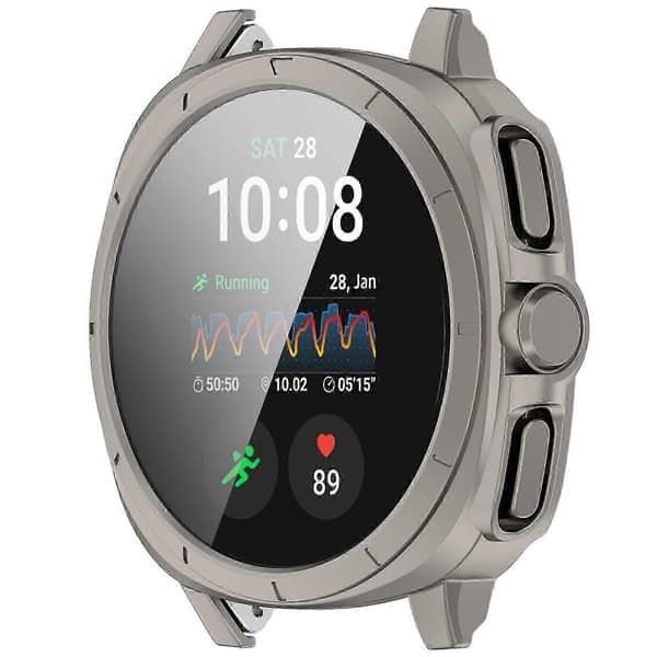 Til Samsung Galaxy Watch7 44mm til Galaxy Watch Ultra Transfer Case Hard PC Watch Case Beskyttelse Titanium Titanium