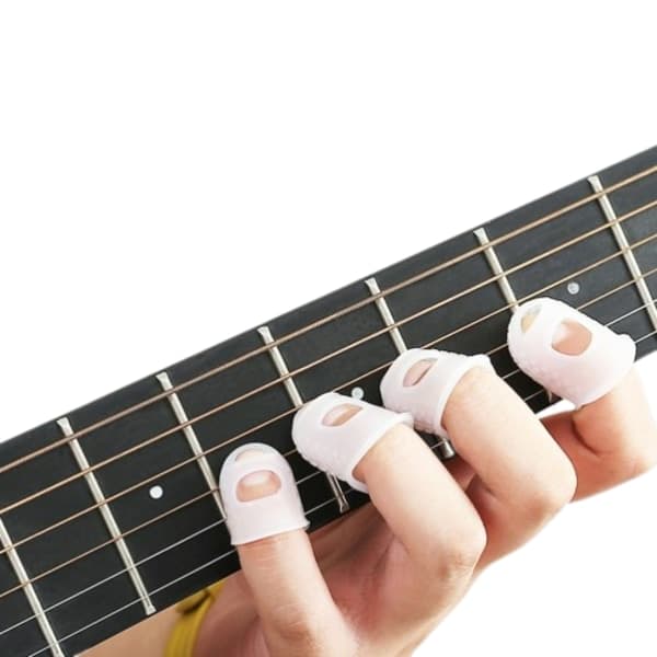 Gitarrfingerskydd - 25 st Silikon Transparenta Fingerskydd för Spel och Övning