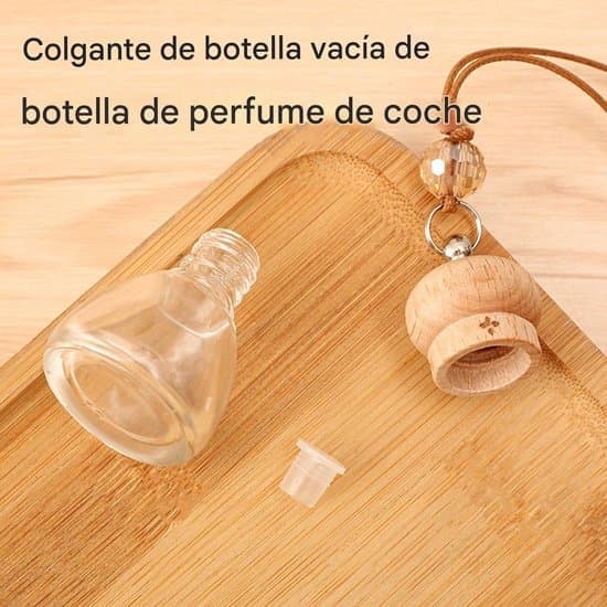 Bilparfymeflaske - Bilduftfrisker - Tom flaskehenger - Påfyll - Duftspreder - Glass - Rommer 8 ml parfyme