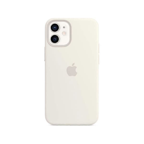 Silikon iPhone 12 Mini-deksel med MagSafe – Støtsikkert beskyttelsesdeksel Hvit White