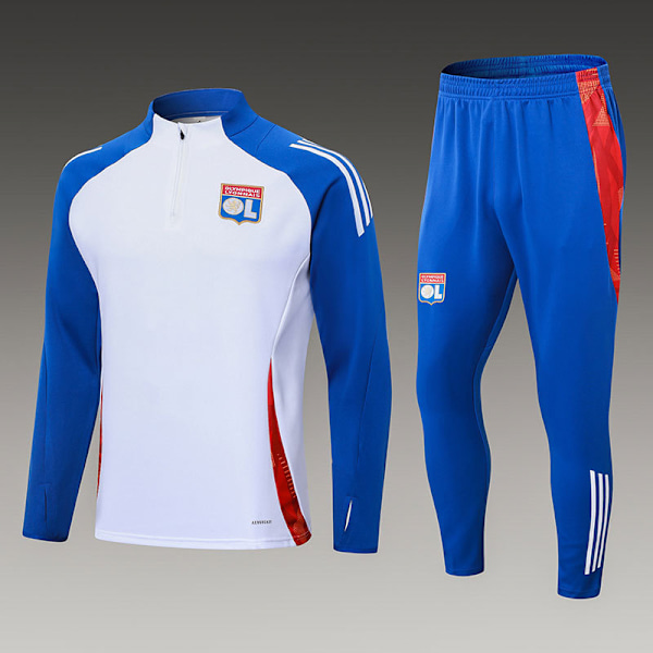 2425 Ny Argentina Bayern Portugal Lige Halv Lynlås Jakke Voksen Fodbold Uniform Sæt Lyon/White M