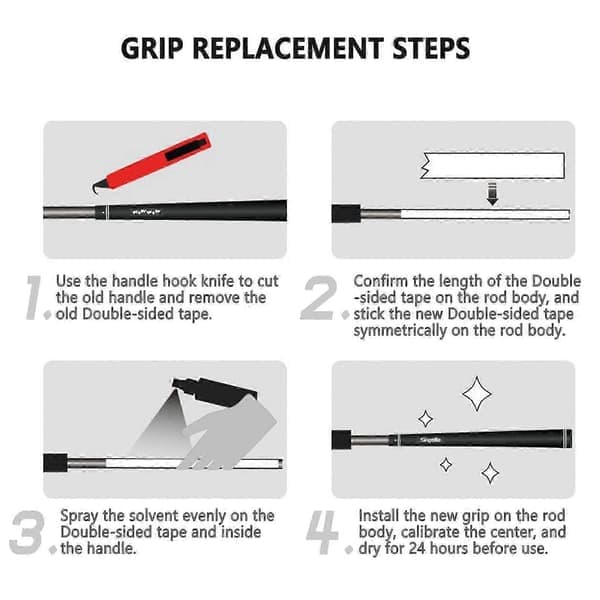 5 - Delt Golf Regripping Kit Professionelt Golf Grip Fjernelsessæt Reparationsværktøj - Sy