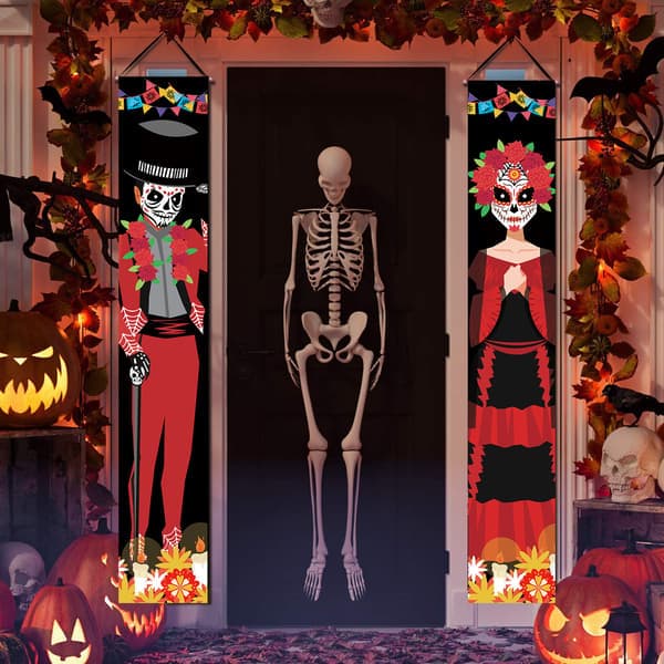 Halloweenfestdekoration dörrgardin Halloween atmosfär arrangemangsflagga