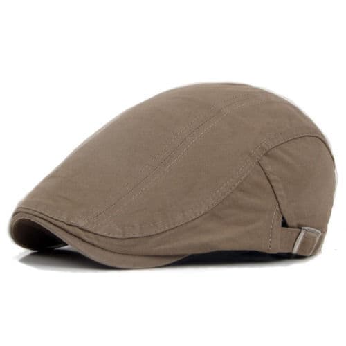 Platt topp andningsbar keps basker mössa män bomullsmössa mörk khaki deep khaki