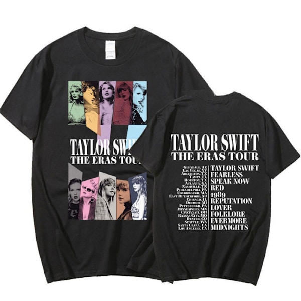Musta monityylinen Taylor Swift -fanit-paita Painettu T-paita Paita Pusero Aikuisten kokoelma Taylor Swift -paita Saatavana useissa tyyleissä style 8 L