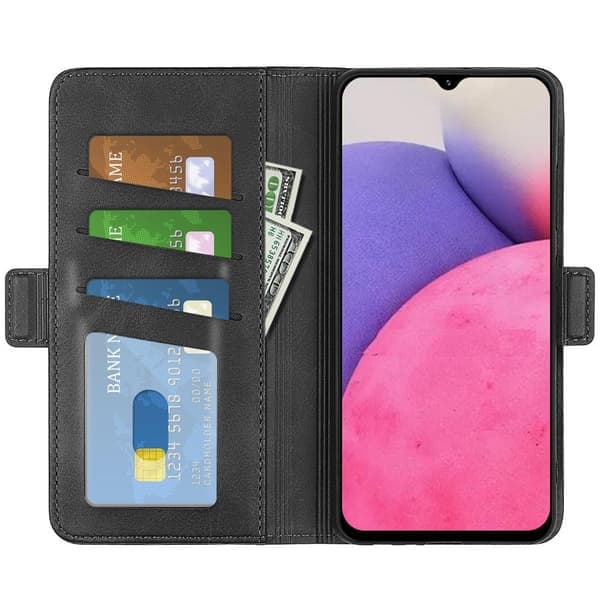 SKALO Samsung A33 5G Premium Pung Etui - Sort Sort