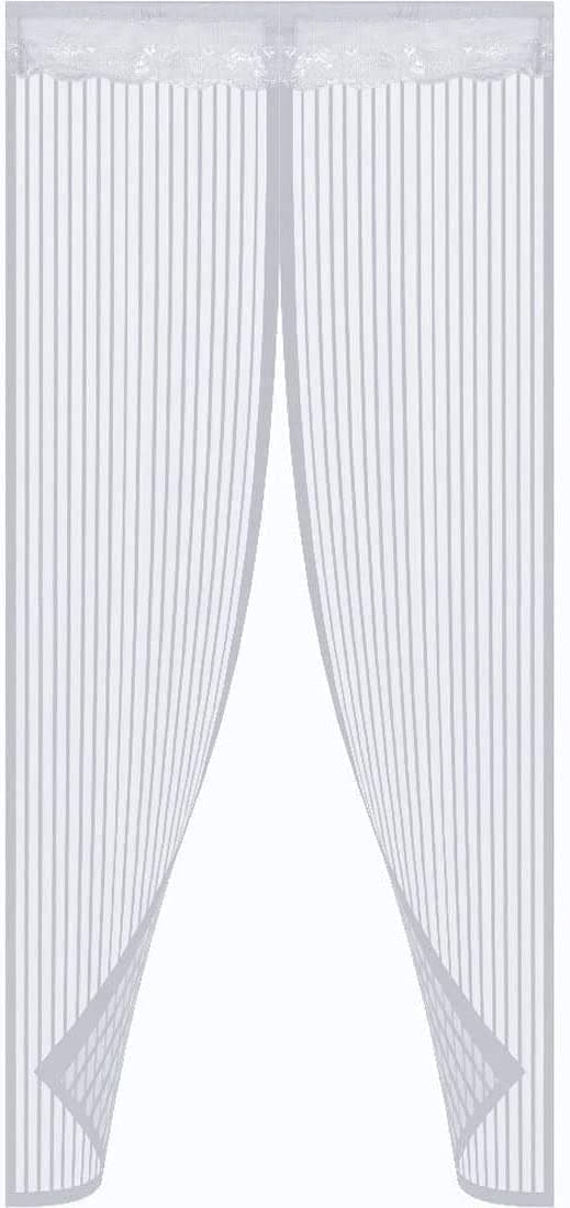 Myggnät för dörr med magnetstängning Vit 100 x 220 cm