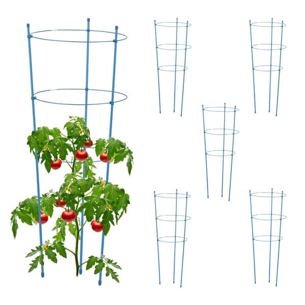 Växtstöd 76 cm blå, set om 6
