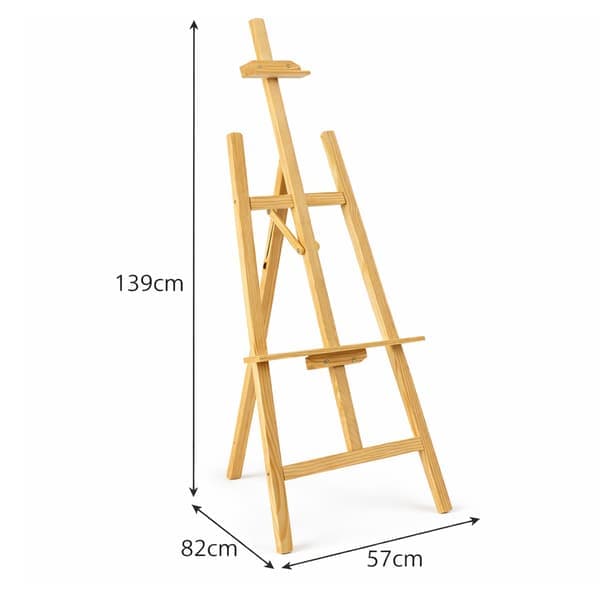 Staffeli til maling i træ med justerbar højde - 139 cm