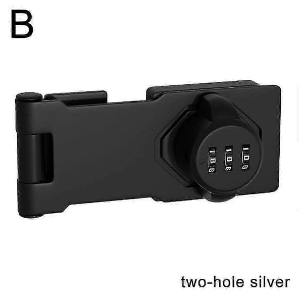 Låslås Stansfritt Kylskåpslås Stöldskydd Lådlås Two hole silver