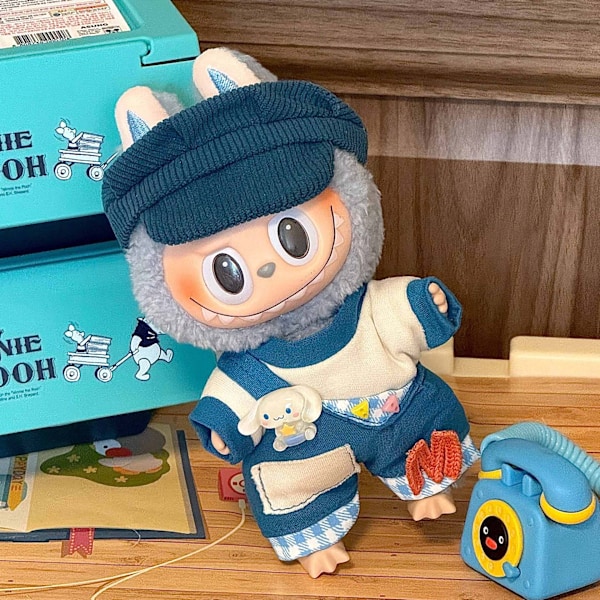 Labubu partykläder för första och andra generationens blind boxes gjorda av canvas (exklusive dockor) Little navigator