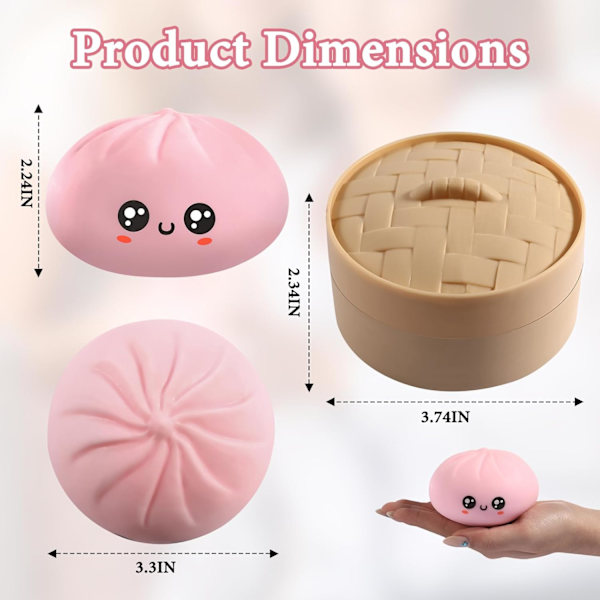Dumpling Squishy Mystery Box, Sød Blød Dumpling Stressbold Sensorisk Legetøj, Angstlindrende Skrivebordslegetøj (Blå) robin blue