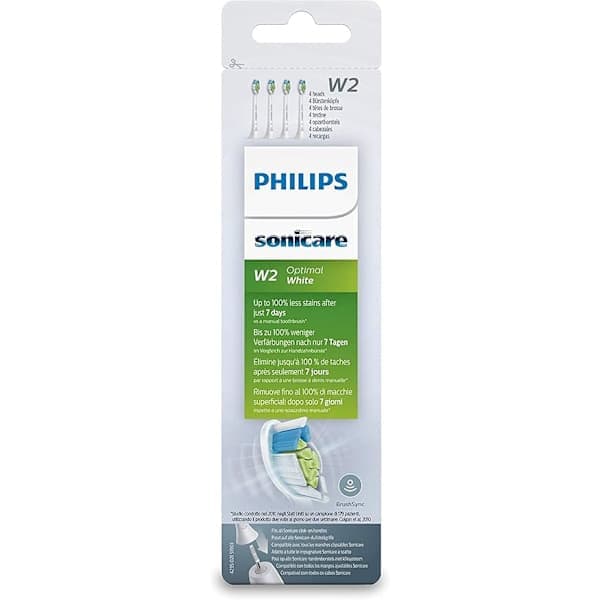 4 udskiftningsbørstehoveder til Philips Sonicare W2 White