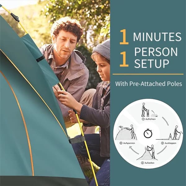 Quick-Up-teltta 3-8 hengelle Vihreä 3