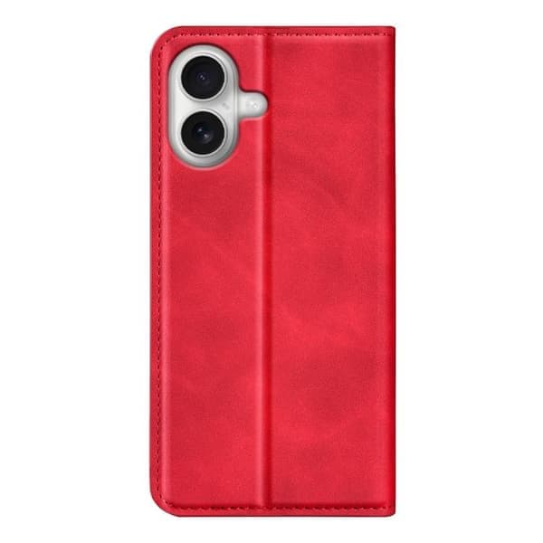 iPhone 17 Scale nahkakotelo retro-nahalla ja magneettikiinnityksellä, punainen Röd
