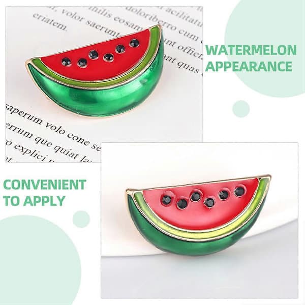 3 st Mini Vattenmelon Tecknad Broschnålar för Kvinnor, Slagstift & Kläder Dekorationsaccessoarer