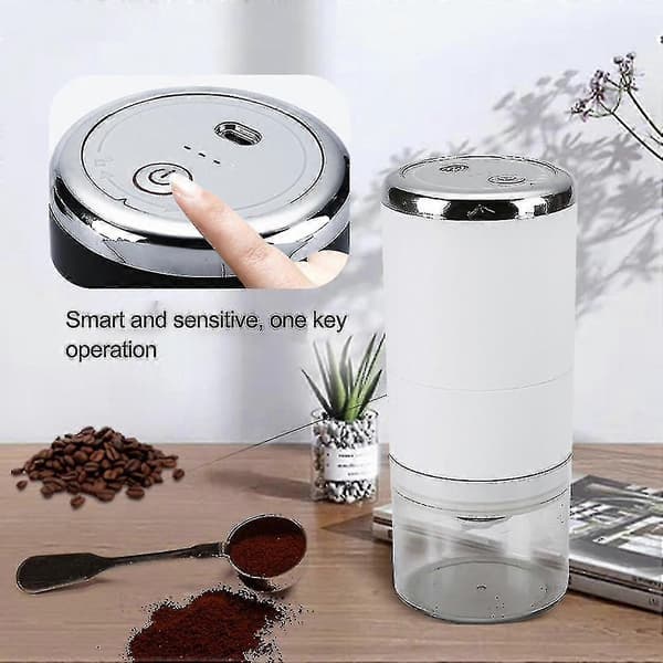 USB Genopladelig Kaffekværn Elektrisk Justerbar Kværn Sort