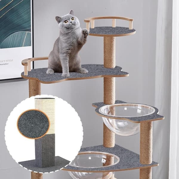 30×100 cm selvklæbende plade til katte, vægbeskyttelse til pladen, sofakradsning, kattekradsning, hjørne DIY grå gray