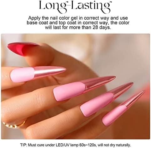 Gel nagellack set jelly 6 färger 7 ml shellac glellack UV set gel nagellack för nagellack
