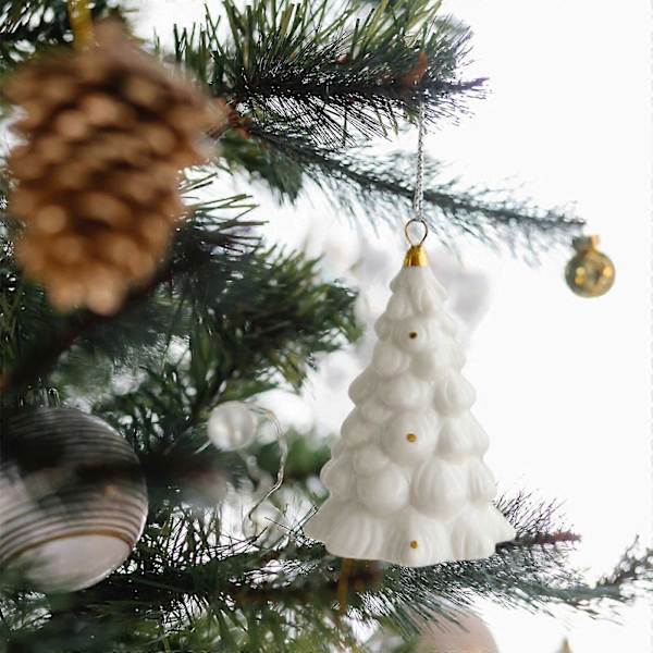 Jul Keramiska Ornament Mini Träd Ceder Julklappsset