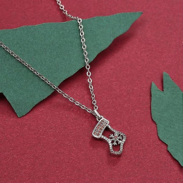 Julstrumpa Halsband för Kvinnor - Jul Smyckesgåva för Flickor, Julaccessoar