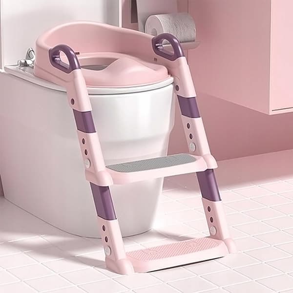 KIDDISTEP Lasten WC-istuin portailla, vaaleanpunainen