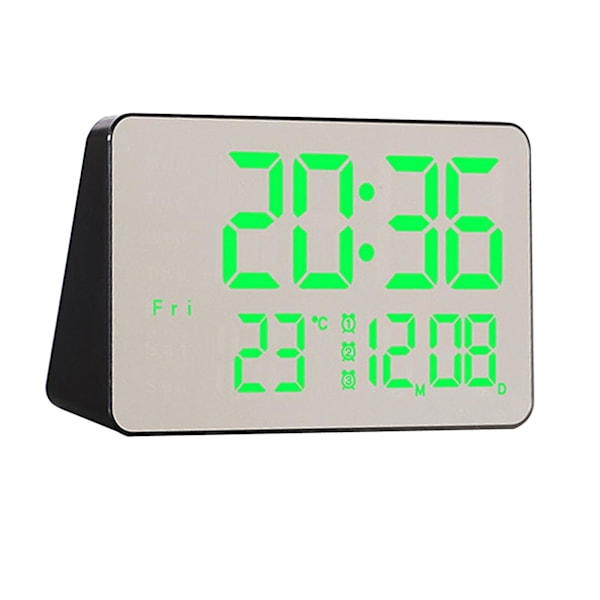 12/24h väckarklocka LED-skärm USB snooze-funktion bordsskiva sovrum