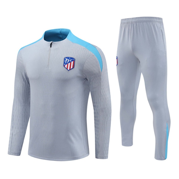 2425 Nya Atletico Vuxen & Barn Långärmad Halv-Zip Träningströja Grey M