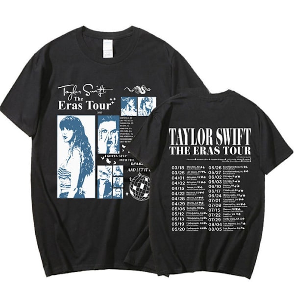 Musta monityylinen Taylor Swift -fanit-paita Painettu T-paita Paita Pusero Aikuisten kokoelma Taylor Swift -paita Saatavana useissa tyyleissä style 7 L
