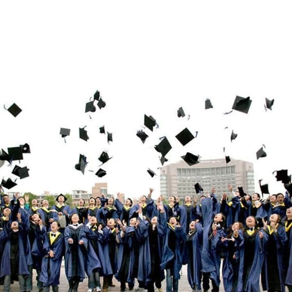Studenthuer med kvaster Dimissionsceremoni Festtilbehør Dimissionshat Fotorekvisit til Studerende Blå 23*23CM