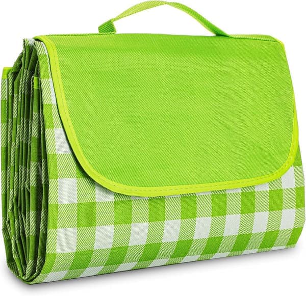 Picnicmatte, vanntett sammenleggbart campingteppe, grønt, 150x200cm, for parker, strender og utflukter