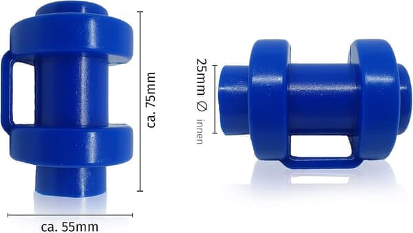 8 x 25 mm blå endestykker til trampolinestang