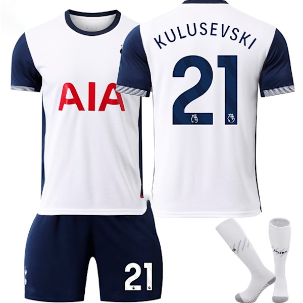 2425 Tottenham Fotballdrakt Nr. 7 Son Xingmin 9 Richarlison og andre fotballdraktsett for voksne og barn No.21 KULUSEVSKI 18