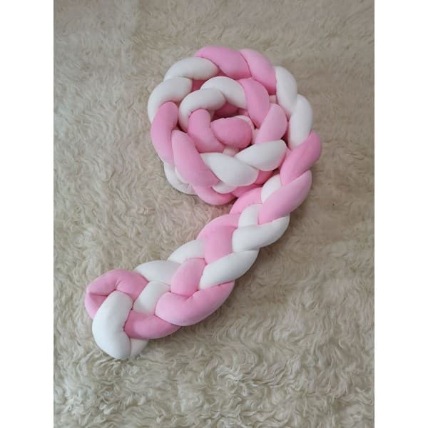 Flätad lång knuten boll fyrflätad sängstötfångare