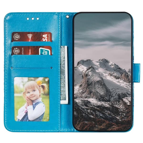 Samsung Galaxy A56 5G Fodral - PU Läder Mandala Präglat Plånboksfodral Multicolor Blue