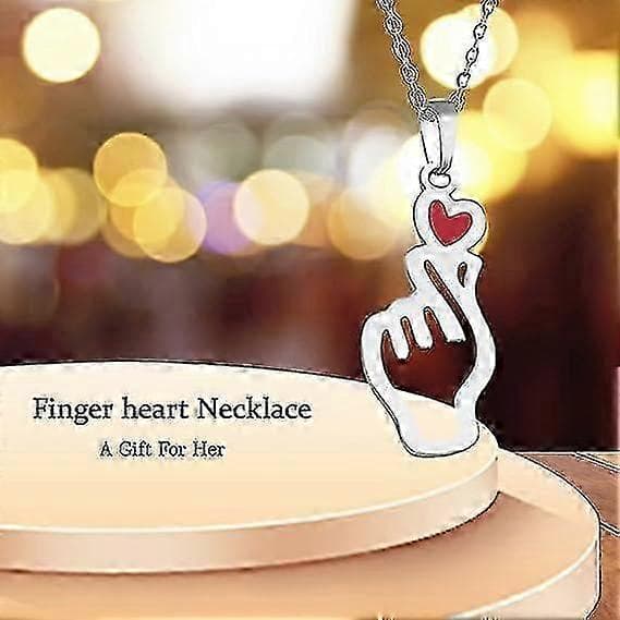 BTS Halskæde Gave til Kvinder Piger, Fingerhjerte Vedhæng, Kpop Army Smykker Merchandise Tilbehør