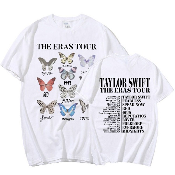 Hvid Multi-Style Taylor Swift Fan T-Shirt Trykt T-Shirt Skjorte Pullover Voksen Kollektion Taylor Swift T-Shirt Tilgængelig i Forskellige Stilarter style 1 L