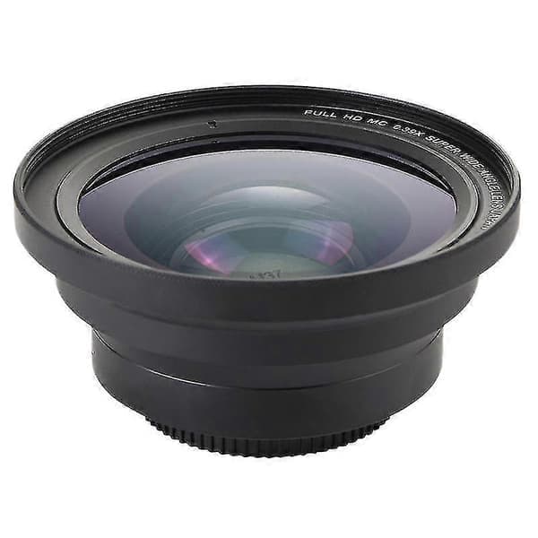 Professionel 37mm Makro+72mm Vidvinkelobjektiv 0.39X Fuld HD til 4K Videokamera - Sy