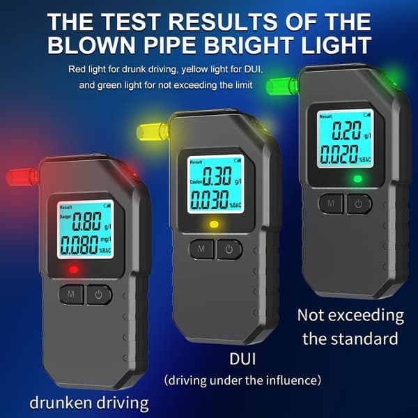 Bærbar alkoholmåler med LCD-display - Præcis og komfortabel