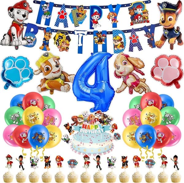 Party Tema - Paw Patrol - 4 År - XF32