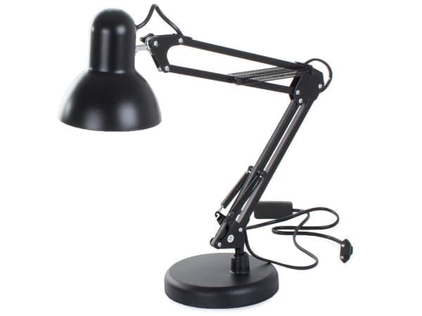 Justerbar skrivebordslampe, svart