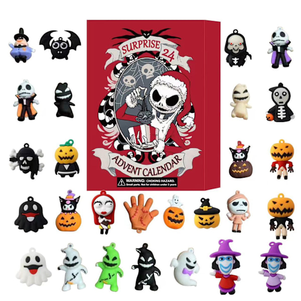 24 Nya Halloween Nedräkning Kalender Spöke Spöke Vibe Gotisk Blind Box Gåvor Style 5