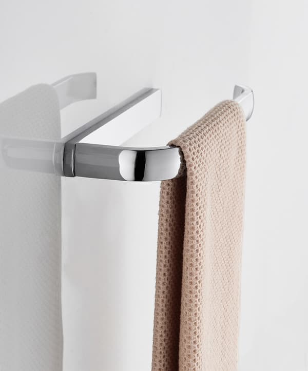 Moderne vægmonteret toiletpapirholder, badeværelse toiletpapirholder, messing, kromfinish (messing)